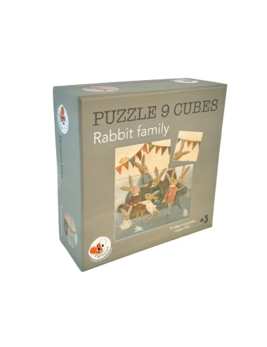 Puzzle cubes famille lapin