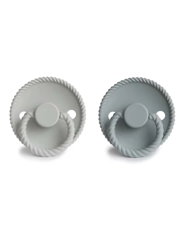Rope silicone - 2-pack (couleur : french gray / silver gray - taille : t1)