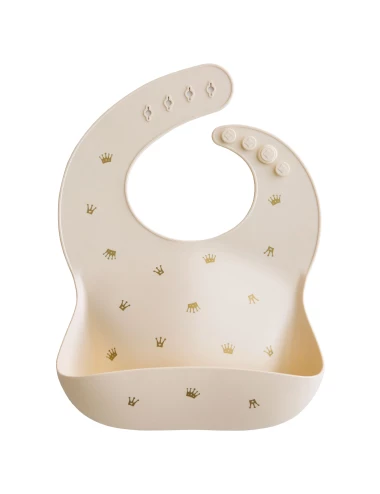 Silicone bib - print (couleur : crowns)