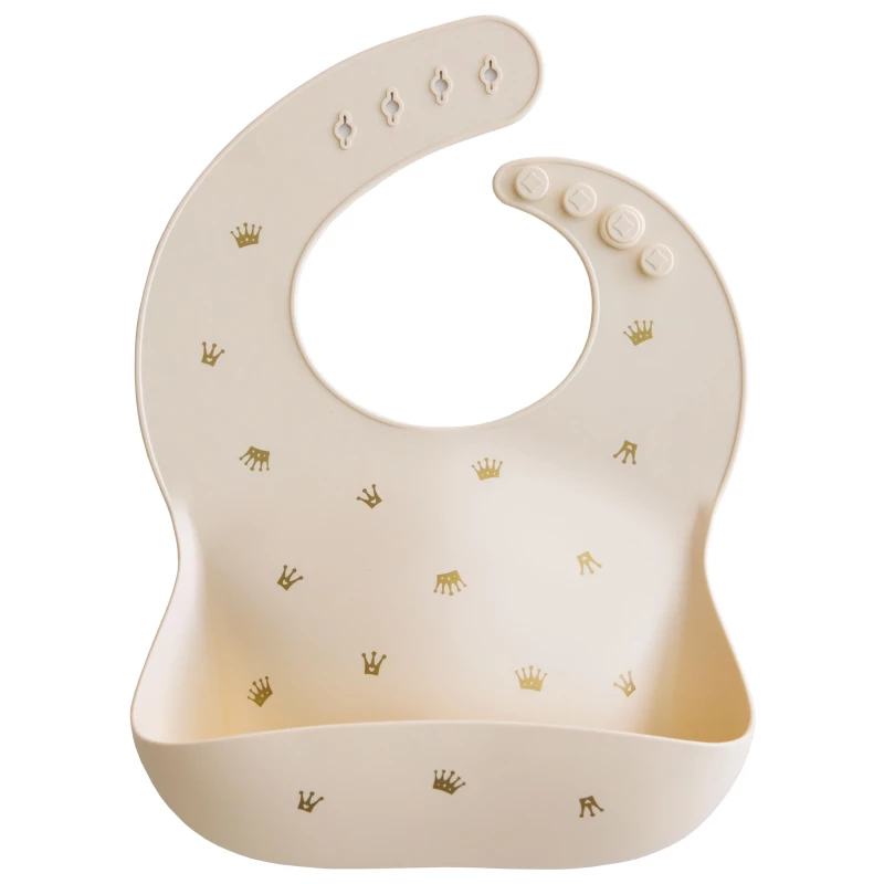 Silicone bib - print (couleur : crowns)