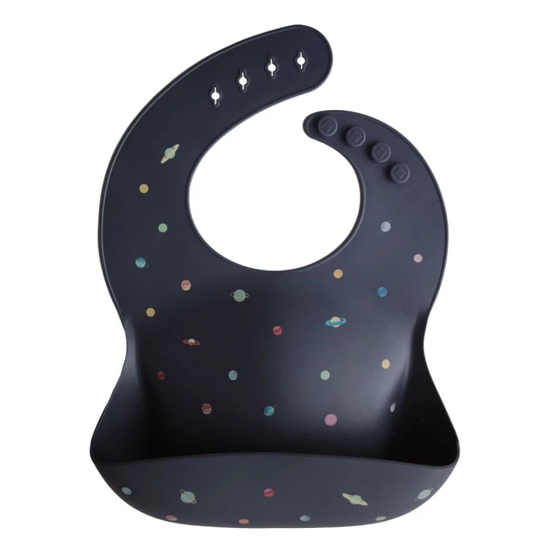 Silicone bib - print (couleur : planets)