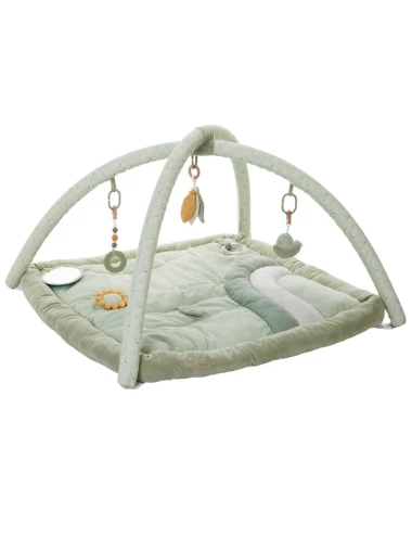 Tapis d'éveil ouatiné soft boa avec arche de jeux vert
