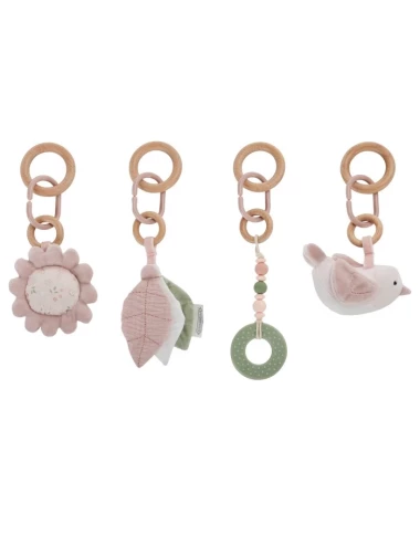 Set d'activité pour arche rose, lot de 4 jeux à suspendre