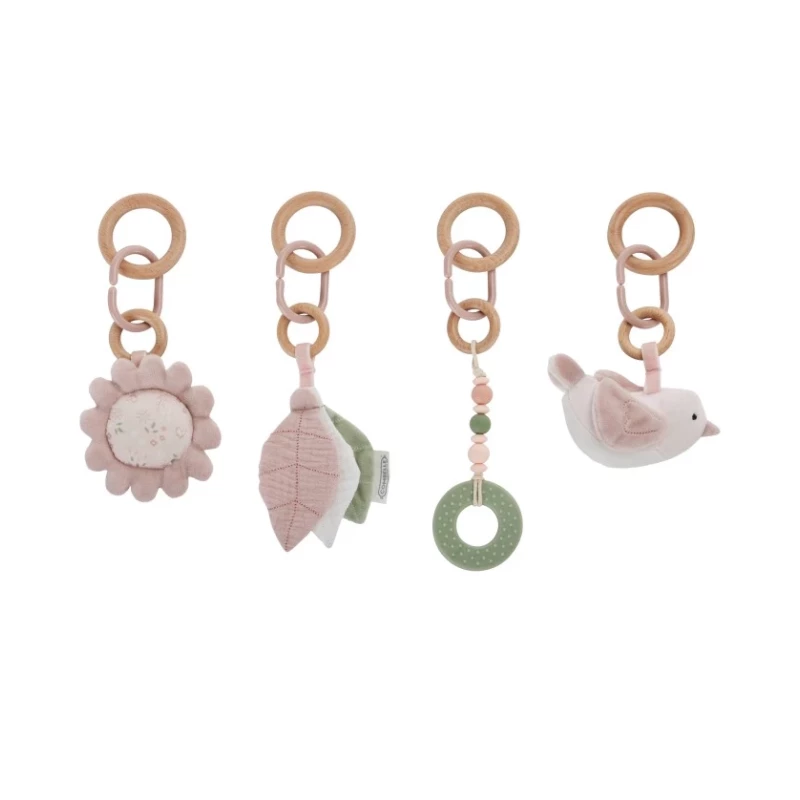Set d'activité pour arche rose, lot de 4 jeux à suspendre
