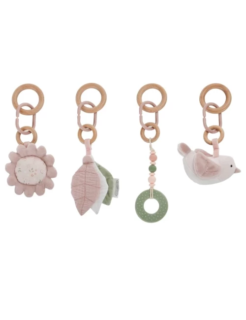 Set d'activité pour arche rose, lot de 4 jeux à suspendre