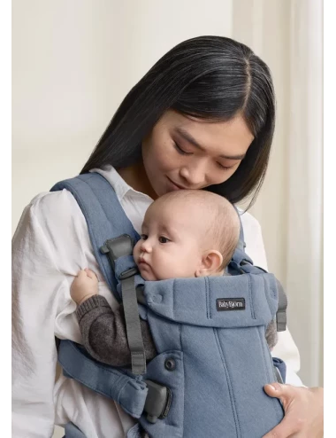 Porte-bébé Harmony Mélange Tissé Chiné Bleu