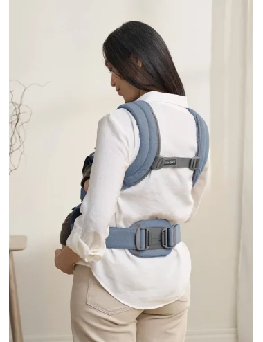 Porte-bébé Harmony Mélange Tissé Chiné Bleu