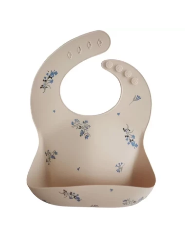 Silicone bib - print (couleur : lilac flowers)
