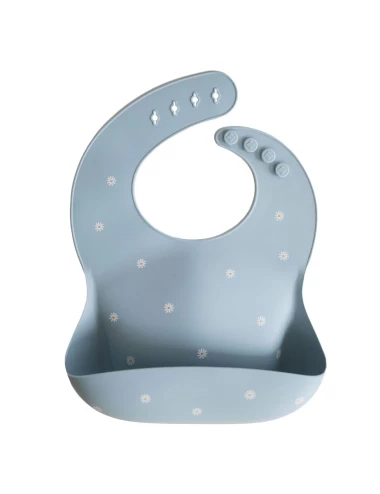 Silicone bib - print (couleur : white daisy)