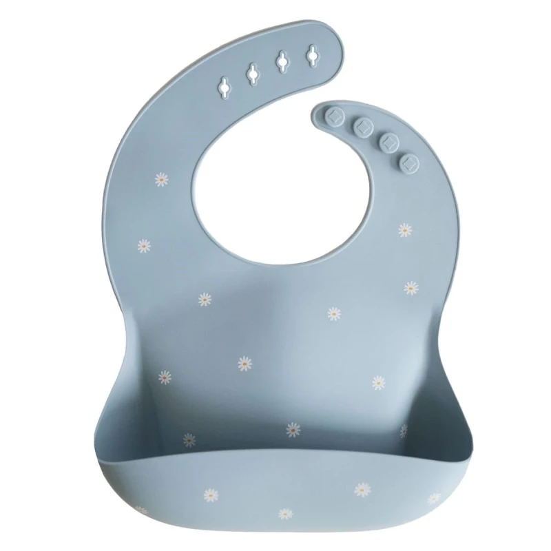 Silicone bib - print (couleur : white daisy)