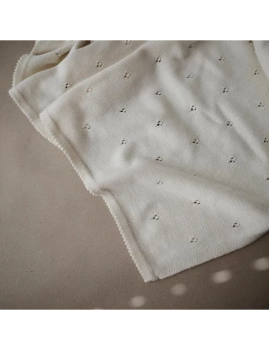 Blanket - pointelle (couleur : ivory)
