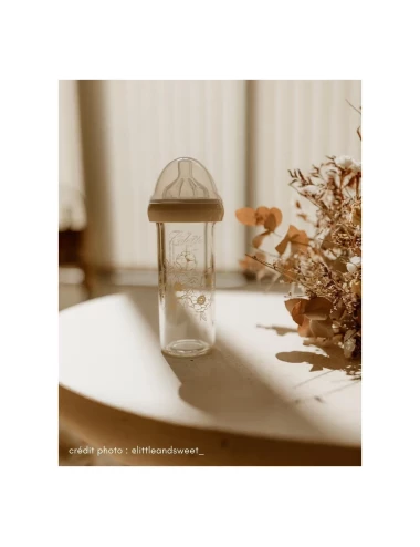 Biberon verre - Fleurs (240 ml)