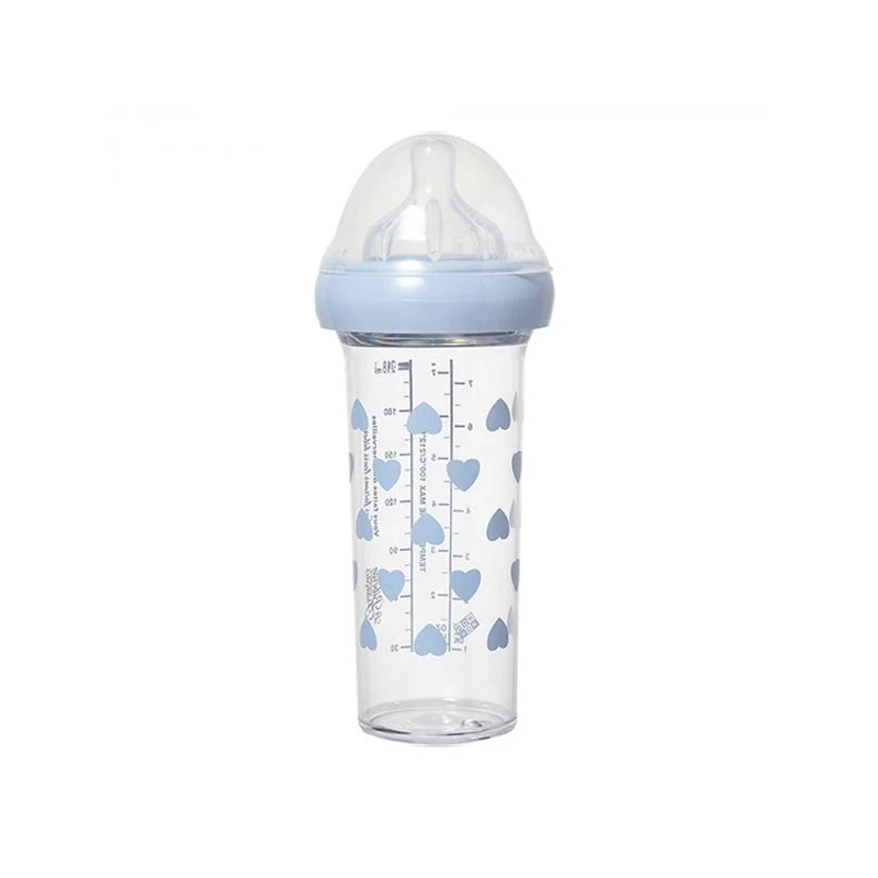 Biberon - Coeurs bleus (210 ml)