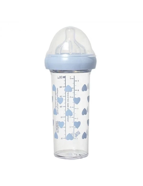 Biberon - Coeurs bleus (210 ml)
