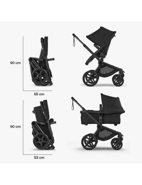 Poussette - Bugaboo Fox 5 Renew (Black/Taupe désert)