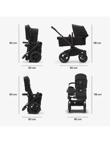 Bugaboo Donkey 5 Mono complete BLACK/MIDNIGHT BLACK-MIDNIGHT BLACK