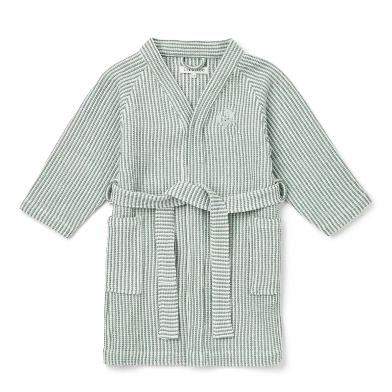 Bertha Bathrobe Y/D stripe Peppermint / Creme de la creme