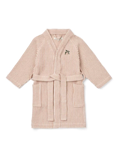 Bertha Bathrobe Y/D stripe Tuscany rose / Creme de la creme