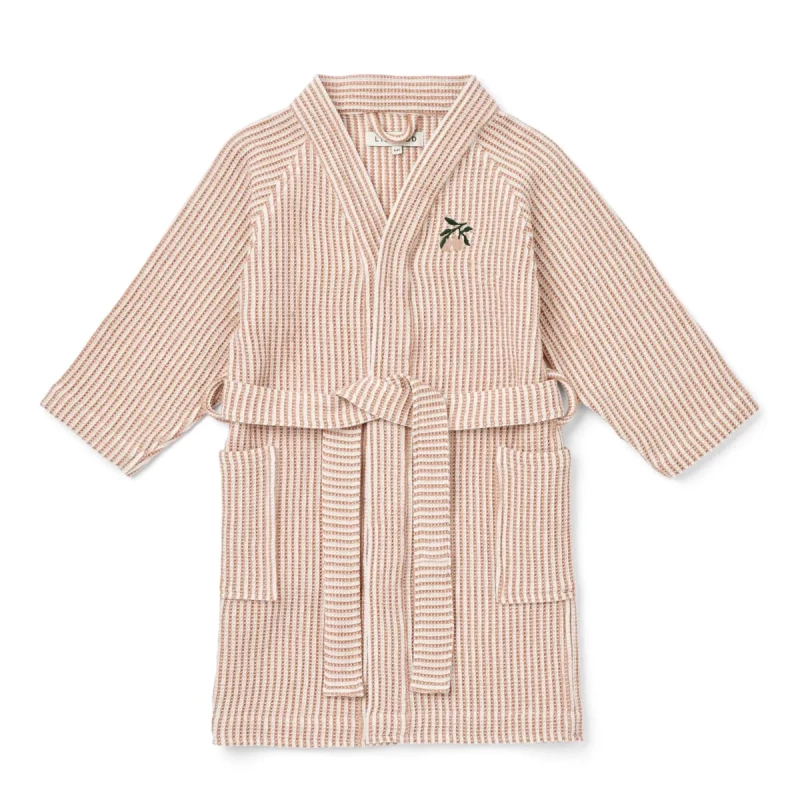 Bertha Bathrobe Y/D stripe Tuscany rose / Creme de la creme