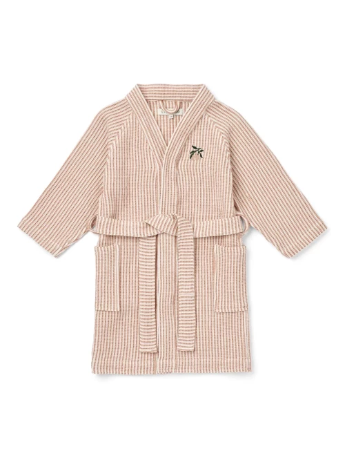 Bertha Bathrobe Y/D stripe Tuscany rose / Creme de la creme