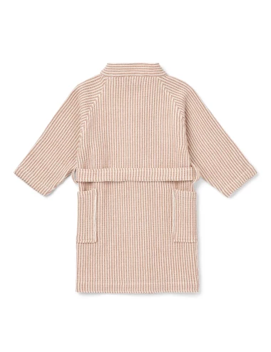 Bertha Bathrobe Y/D stripe Tuscany rose / Creme de la creme
