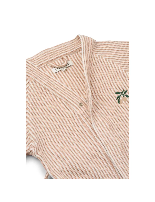 Bertha Bathrobe Y/D stripe Tuscany rose / Creme de la creme