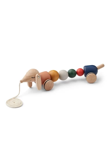 Barthes Pull Along Toy Golden caramel multi mix