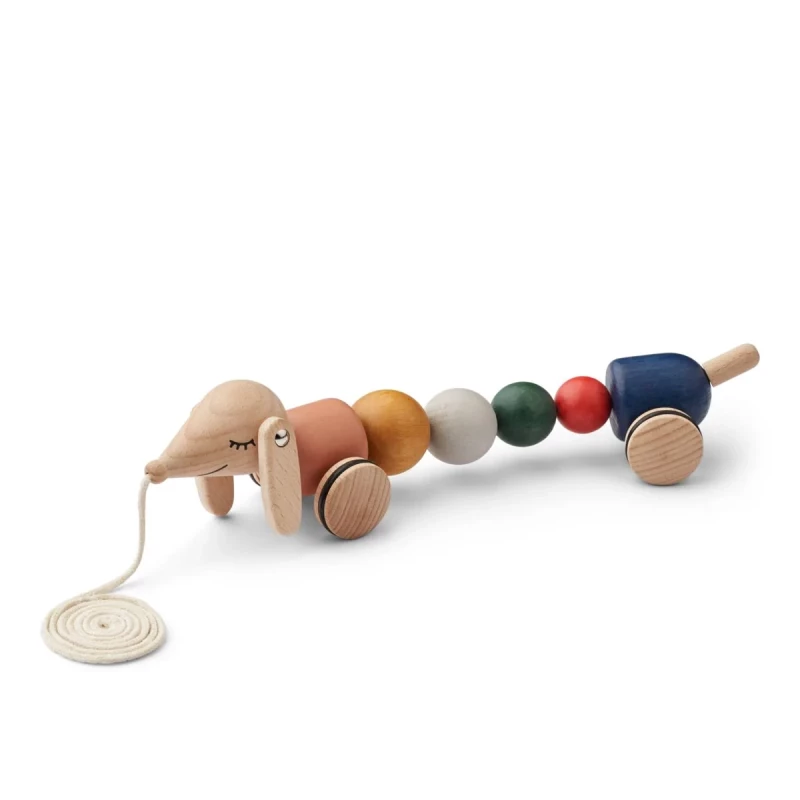 Barthes Pull Along Toy Golden caramel multi mix