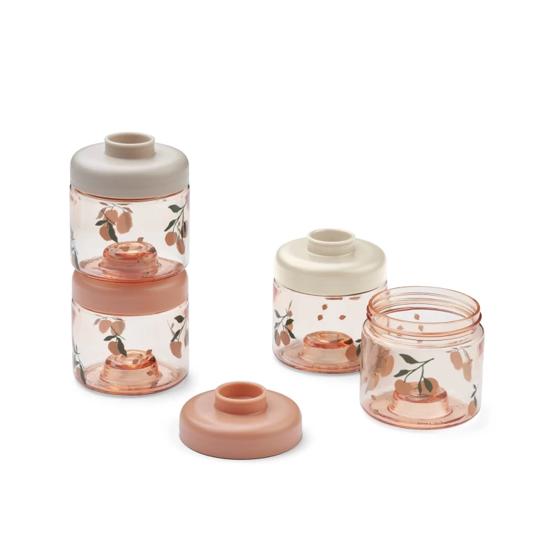 Dominique Baby Food Tritan Boxes 4-Pack Peach / Sea shell