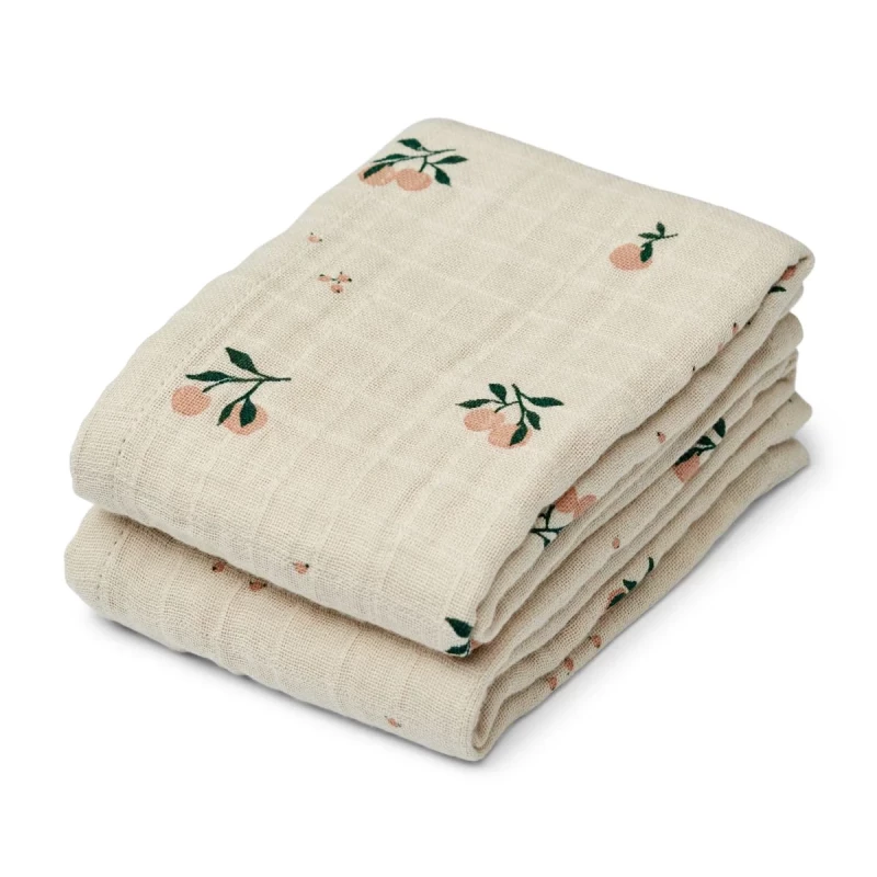 Lewis Muslin Cloth 2-Pack Peach / Sea shell mix