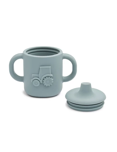Amelio tractor sippy cup Blue fog