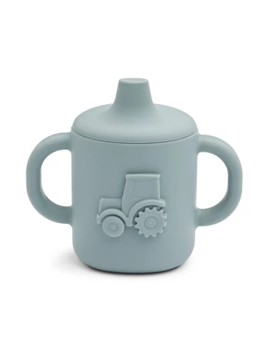 Amelio tractor sippy cup Blue fog