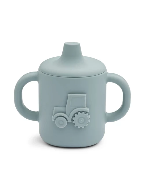 Amelio tractor sippy cup Blue fog