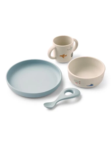 Vivi Printed Tableware Set Aviator / Ecru