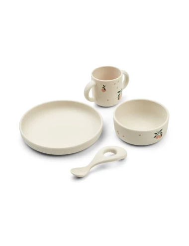 Vivi Printed Tableware Set Peach / Sea shell mix