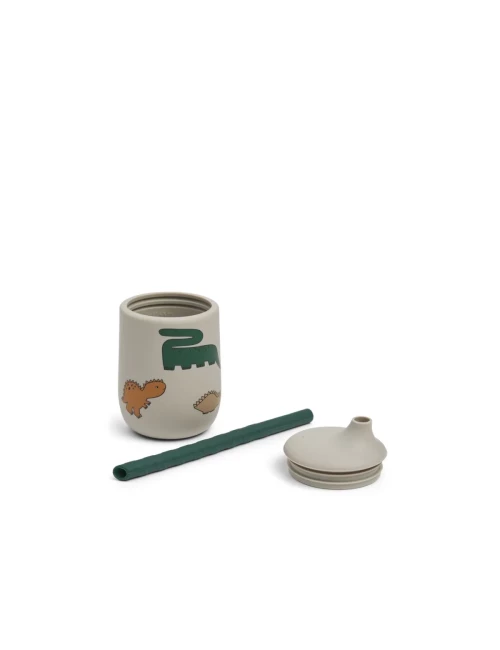 Ellis Printed Sippy Cup 230ml Dinosaurs / Mist