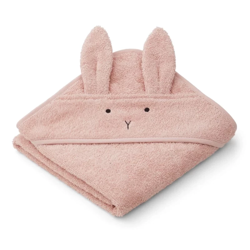 Albert hooded towel Rabbit rose