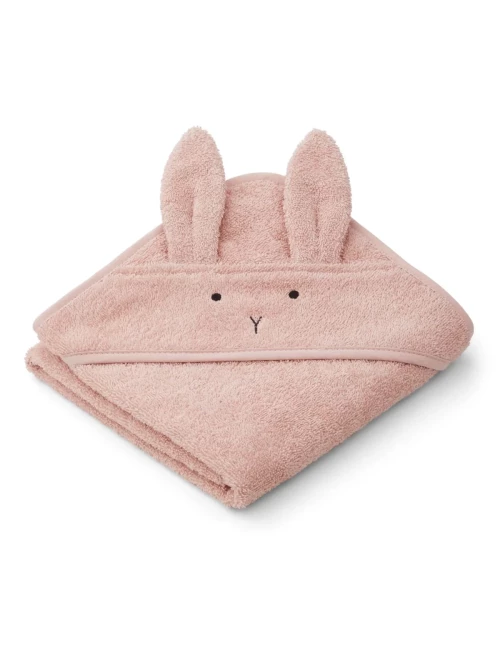 Albert hooded towel Rabbit rose