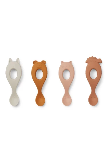 Liva Silicone Spoon 4-Pack Rose mix