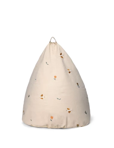 Pouf avec broderie, Songbirds