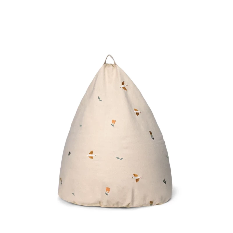 Pouf avec broderie, Songbirds