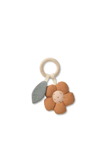 Hochet avec anneau de dentition, fleur