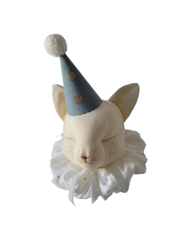 Trophée - Chat en lin vanille Oliwer