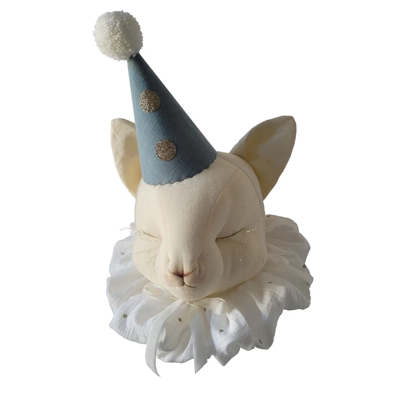 Trophée - Chat en lin vanille Oliwer