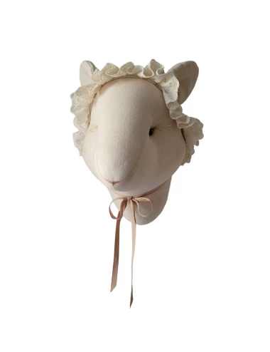 Trophée - Souris en lin beige Lukrecja