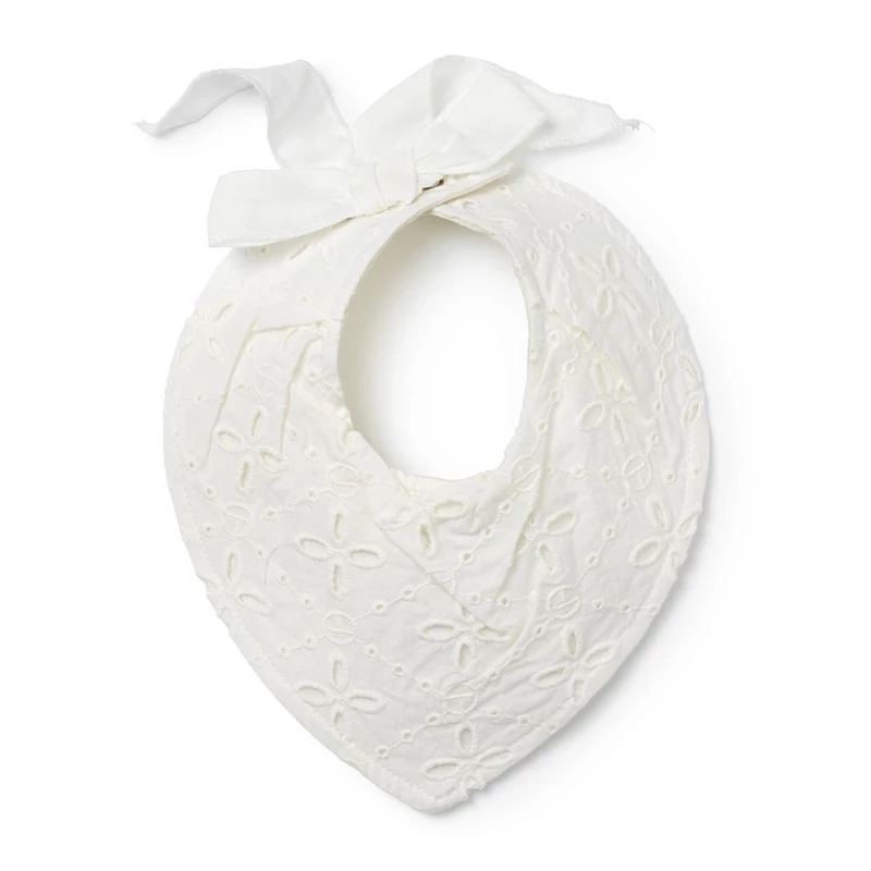 Bavoir de dentition - Embroidery Anglaise