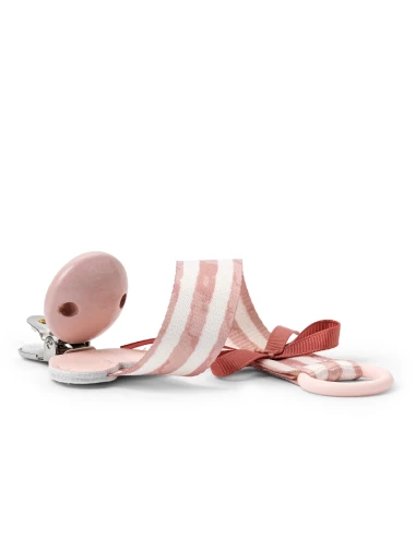 Attache-tétine en bois - Candy Stripes