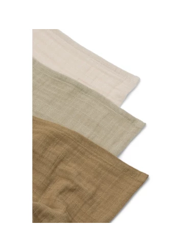 Lewis Muslin Cloth 3-Pack Sandy mix