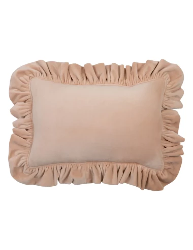 Coussin en velours - Rose poudré
