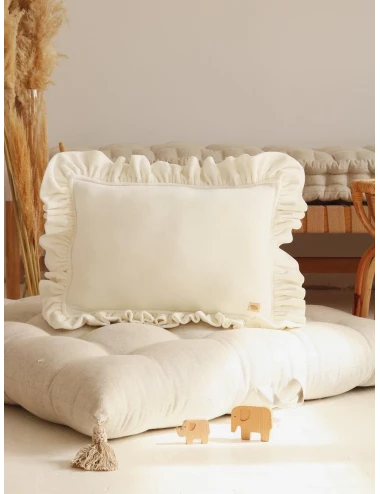 Coussin en velours - Blanc
